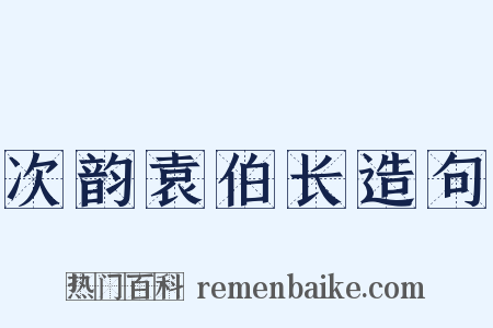 次韵袁伯长造句是什么意思的图片